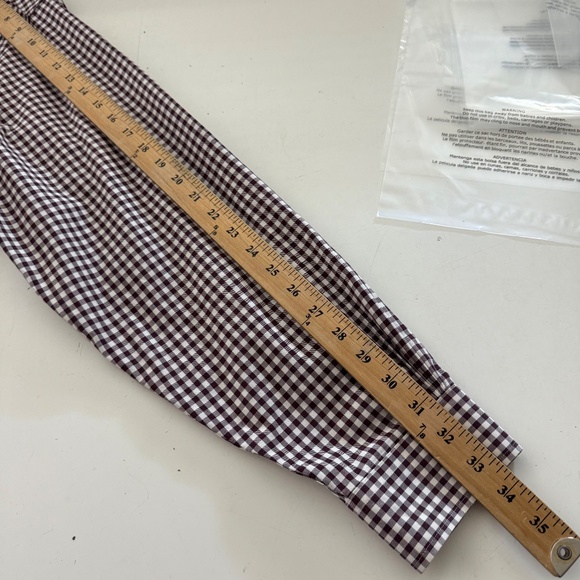 Brooks Brothers Dark Maroon Gingham Check Non-Iron Button Down Shirt Mens Large - Picture 6 of 7